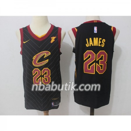 NBA Mænd Trøje Cleveland Cavaliers LeBron James 23 Nike 2017-18 Sort Swingman